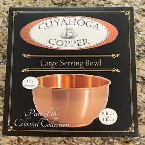 Brand New, Never-Opened, Large 100% Copper Serving Bowl